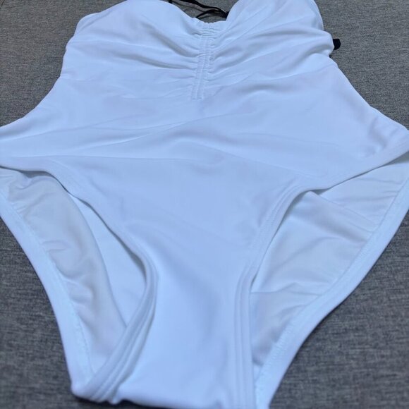 Calvin Klein Women's Standard Tie Back Logo Straps One Piece Swimsuit - Picture 2 of 9